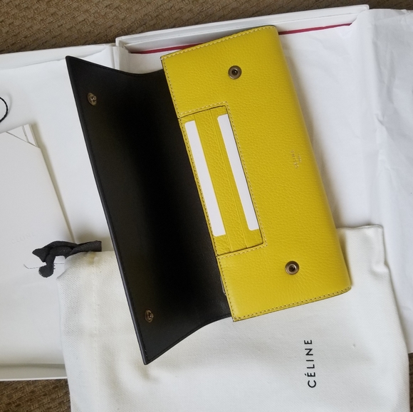 Celine lemon yellow long wallet - Picture 8 of 8